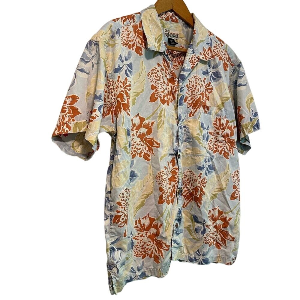 Patagonia Pataloha Floral XL Shirt Mens Hawaiian Blue Vintage 2003